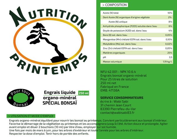Engrais Nutrition printemps 250 ml